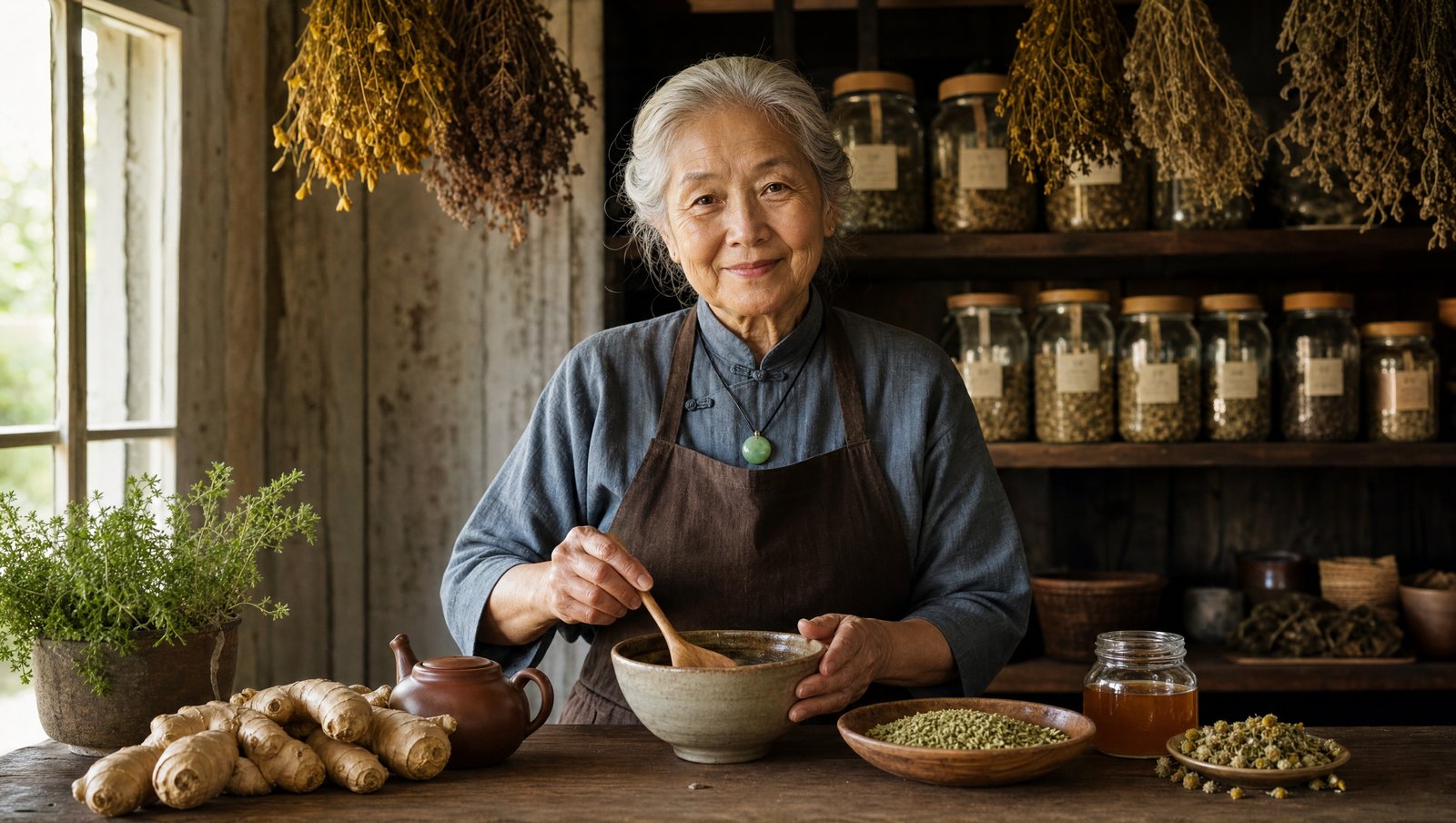 Abuela Mei - Mei Lin Chen, 73 años, en su cocina en California rural